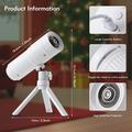 XO-737 Christmas Projection Lamp - 16 Patterns, 360 Rotation, Detachable Tripod - Black