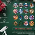 XO-737 Christmas Projection Lamp - 16 Patterns, 360 Rotation, Detachable Tripod - White