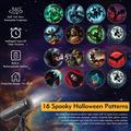 XO-737 Halloween Projection Lamp = 16 Patterns, 360 Rotation, Detachable Tripod - Black