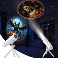 XO-737 Halloween Projection Lamp - 16 Patterns, 360 Rotation, Detachable Tripod - White