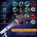 XO-737 Halloween Projection Lamp - 16 Patterns, 360 Rotation, Detachable Tripod - White