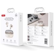 XO G42 TWS Bluetooth 6.0 Earphones - ANC + ENC, Touch Control & Charging Case - Beige