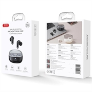 XO G42 TWS Bluetooth 6.0 Earphones - ANC + ENC, Touch Control & Charging Case - Black
