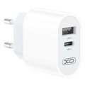 XO L97 Dual Port Quick Charger - USB-A, USB-C (Bulk Satisfactory) - White