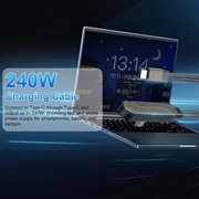 XO NB-Q311 USB-C Cable with Folding Stand 240W - 1.5m - Black