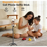 XO SS25 Magnetic Selfie Stick Tripod with Bluetooth Remote - MagSafe Compatible - 64cm - Black