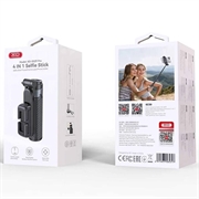 XO SS29 Selfie Stick Tripod with Bluetooth Remote - 64cm - Black