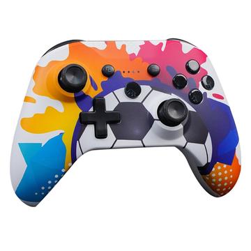 XSX Water Transfer Print 2.4G Wireless Gaming Controller - Football / Colorful