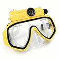 XT191 Diving Mask with 4MP Camera, WiFi - Yellow