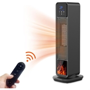 XY-801 Portable Ceramic Electric Heater 2200W with Remote Control - Black