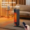 XY-801 Portable Ceramic Electric Heater 2200W with Remote Control - Black