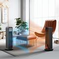 XY-801 Portable Ceramic Electric Heater 2200W with Remote Control - Black
