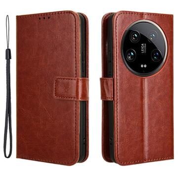 Xiaomi 14 Ultra Wallet Case with Magnetic Closure - Brown