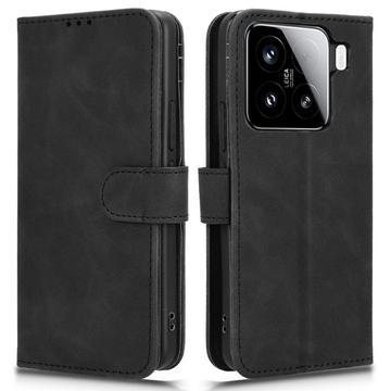 Xiaomi 15 Pro Wallet Case with Magnetic Closure - Black