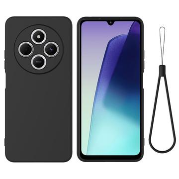Xiaomi 15 Ultra Liquid Silicone Case with Hand Strap - Black