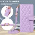 Xiaomi 15T Luxury Quilted Wallet Case - Purple
