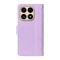 Xiaomi 15T Luxury Quilted Wallet Case - Purple