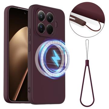 Xiaomi 15T Pro Liquid Silicone Case - MagSafe Compatible - Wine Red