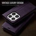 Xiaomi 17 Caseme 033 Calf Texture Wallet Case with RFID Blocking - Purple