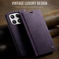 Xiaomi 17 Caseme 033 Calf Texture Wallet Case with RFID Blocking - Purple
