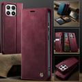 Xiaomi 17 Caseme 033 Calf Texture Wallet Case with RFID Blocking - Red