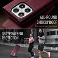 Xiaomi 17 Caseme 033 Calf Texture Wallet Case with RFID Blocking - Red