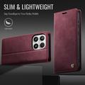 Xiaomi 17 Caseme 033 Calf Texture Wallet Case with RFID Blocking - Red