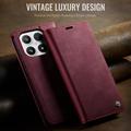 Xiaomi 17 Caseme 033 Calf Texture Wallet Case with RFID Blocking - Red