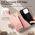 Xiaomi 17 Cute Cat Wallet Case with Card Holder, Zipper Pocket & Wrist Strap - Pink
