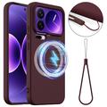 Xiaomi 17 Pro Liquid Silicone Case - MagSafe Compatible - Wine Red