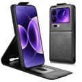 Xiaomi 17 Pro Max Vertical Flip Case with Stand - Black