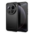 Xiaomi 17 Ultra Brushed TPU Case - Carbon Fiber - Black