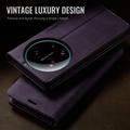 Xiaomi 17 Ultra Caseme 033 Calf Texture Wallet Case with RFID Blocking - Purple