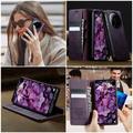 Xiaomi 17 Ultra Caseme 033 Calf Texture Wallet Case with RFID Blocking - Purple