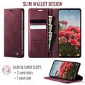 Xiaomi 17 Ultra Caseme 033 Calf Texture Wallet Case with RFID Blocking - Red
