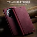 Xiaomi 17 Ultra Caseme 033 Calf Texture Wallet Case with RFID Blocking - Red