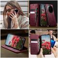Xiaomi 17 Ultra Caseme 033 Calf Texture Wallet Case with RFID Blocking - Red