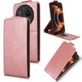 Xiaomi 17 Ultra Vertical Flip Case with Stand - Rose Gold
