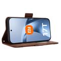 Xiaomi 17T Cardholder Wallet Case - Brown