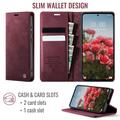Xiaomi 17T Caseme 033 Calf Texture Wallet Case with RFID Blocking - Red