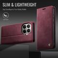 Xiaomi 17T Caseme 033 Calf Texture Wallet Case with RFID Blocking - Red