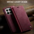 Xiaomi 17T Caseme 033 Calf Texture Wallet Case with RFID Blocking - Red