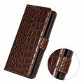 Xiaomi 17T Crocodile Series Wallet Leather Case with RFID - Brown