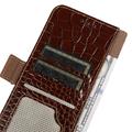 Xiaomi 17T Crocodile Series Wallet Leather Case with RFID - Brown