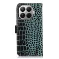 Xiaomi 17T Crocodile Series Wallet Leather Case with RFID - Green