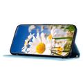 Xiaomi 17T Floral Wallet Case with Card Slots - Baby Blue