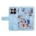 Xiaomi 17T Floral Wallet Case with Card Slots - Baby Blue