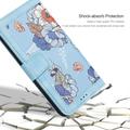 Xiaomi 17T Floral Wallet Case with Card Slots - Baby Blue