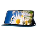 Xiaomi 17T Floral Wallet Case with Card Slots - Dark Blue