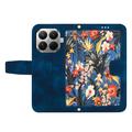 Xiaomi 17T Floral Wallet Case with Card Slots - Dark Blue